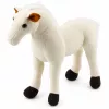 LEAN TOYS plīša zirgs mīkstā rotaļlieta talismans balts 40cm x 37cm