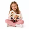 LEAN TOYS plīša zirgs mīkstā rotaļlieta talismans balts 40cm x 37cm