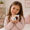 LEAN TOYS Plīša kaķēna maskota mīkstā rotaļlieta maza balta 16 cm