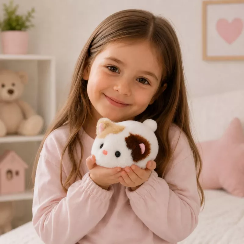 LEAN TOYS Plīša kaķēna maskota mīkstā rotaļlieta maza balta 16 cm