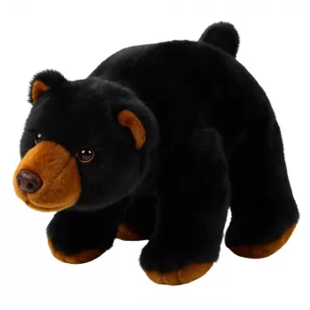 LEAN TOYS Plīša talismans Mīkstā rotaļlieta Melnais lācis 28cm