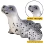 LEAN TOYS plīša talismans mīkstā rotaļlieta ronis pelēks 37cm