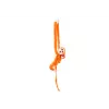 LEAN TOYS Plush Monkey with Baby Mascot, Orange with Sound 70 cm