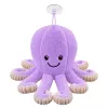 LEAN TOYS Plīša astoņkājis ar piesūcekni, violets, 16 cm