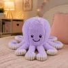 LEAN TOYS Plīša astoņkājis ar piesūcekni, violets, 16 cm