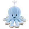 LEAN TOYS Plīša astoņkājis ar piesūcekni, zils, 16 cm
