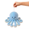 LEAN TOYS Plīša astoņkājis ar piesūcekni, zils, 16 cm