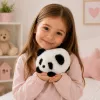 LEAN TOYS Plīša panda dzīvnieku maskota mīļdzīvnieks melnbalts 16 cm