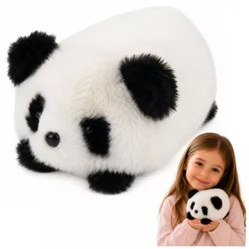 LEAN TOYS Plīša panda dzīvnieku maskota mīļdzīvnieks melnbalts 16 cm