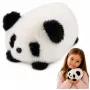 LEAN TOYS Plīša panda dzīvnieku maskota mīļdzīvnieks melnbalts 16 cm