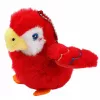 LEAN TOYS Plush papagaiļa atslēgu piekariņš sarkans 9 cm
