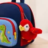 LEAN TOYS Plush papagaiļa atslēgu piekariņš sarkans 9 cm