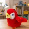 LEAN TOYS Plush papagaiļa atslēgu piekariņš sarkans 9 cm