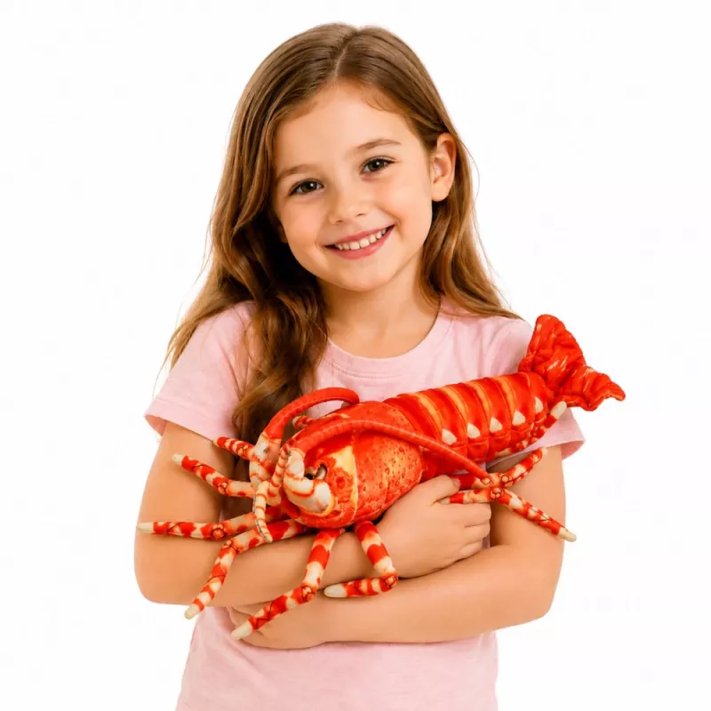 LEAN TOYS Plush Toy Cuddly Toy Large Shrimp Sea Animal 55 cm