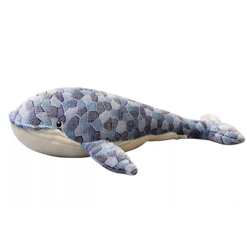 LEAN TOYS Plush Whale Mascot Gray 90 cm