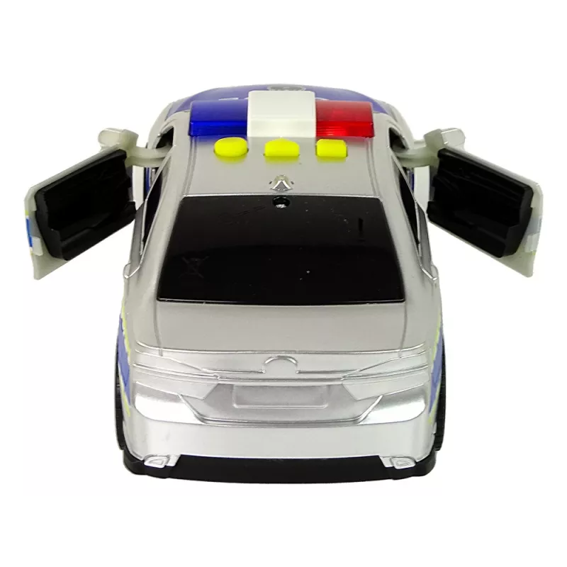 LEAN TOYS Policijas auto 1:14 Berzes piedziņa Skaņa Gaisma Sudrabs