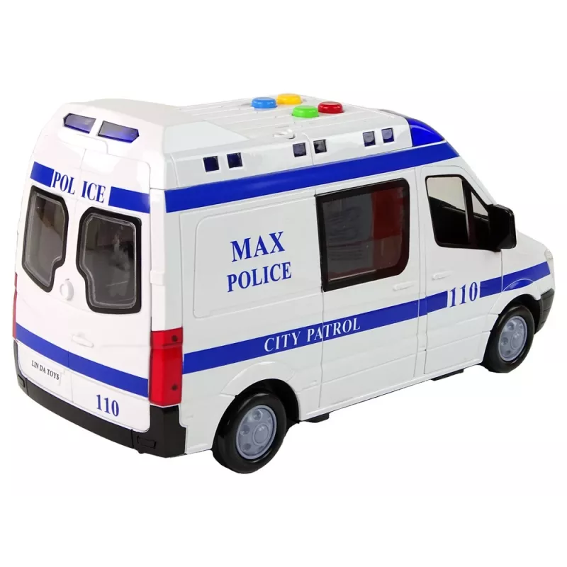 LEAN TOYS Policijas auto ar berzes piedziņu, skaņu un gaismu