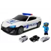 LEAN TOYS Policijas automašīnas glabāšanas garāža 2in1 Policists Mazās automašīnas Skaņa Gaisma