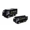LEAN TOYS Policijas salokāmā lidmašīna ar automašīnām 1:64 ar gaismām un skaņām