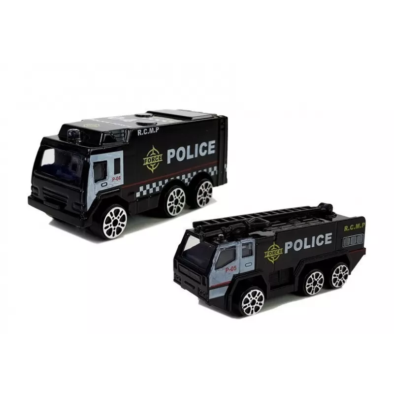 LEAN TOYS Policijas salokāmā lidmašīna ar automašīnām 1:64 ar gaismām un skaņām
