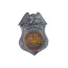 LEAN TOYS Policijas pistoles komplekts ar nozīmīti, tumši zils, skaņas un gaismas efekti, 37cm