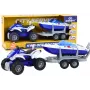 LEAN TOYS Policijas kvadracikls ar piekabi un motorlaivu