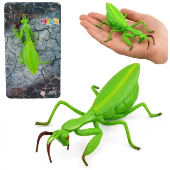 LEAN TOYS Lūgšanas dievlūdzēja gumijas figūra, staipīga, reālistiska, zaļa, 18 cm