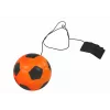 LEAN TOYS PU Futbols ar Jojo Dzēšgumiju Lēkāšanai, 6 cm, Oranžs