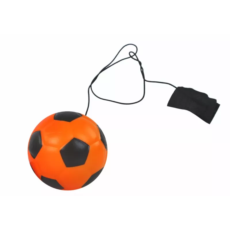 LEAN TOYS PU Futbols ar Jojo Dzēšgumiju Lēkāšanai, 6 cm, Oranžs