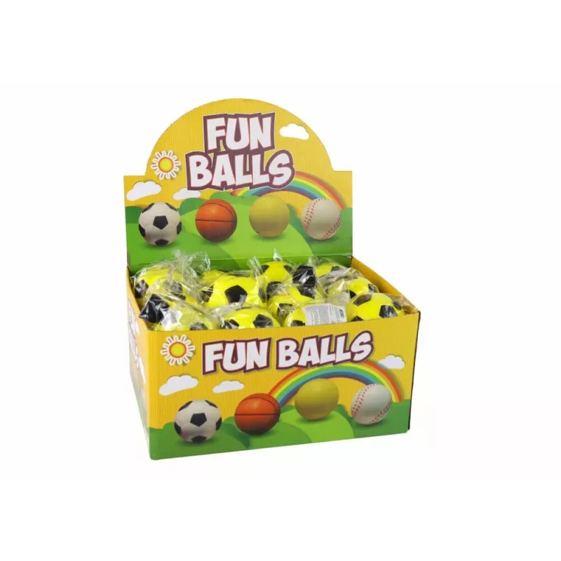LEAN TOYS PU Futbola bumba ar Jojo dzēšgumiju lēkāšanai, 6 cm, Dzeltena