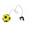 LEAN TOYS PU Futbola bumba ar Jojo dzēšgumiju lēkāšanai, 6 cm, Dzeltena