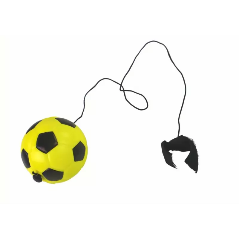 LEAN TOYS PU Futbola bumba ar Jojo dzēšgumiju lēkāšanai, 6 cm, Dzeltena