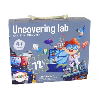 LEAN TOYS Puzle Bērniem Zinātnes Laboratorija 72 Elementi