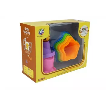 LEAN TOYS Piramīdas krūzītes mazuļiem Asterisks