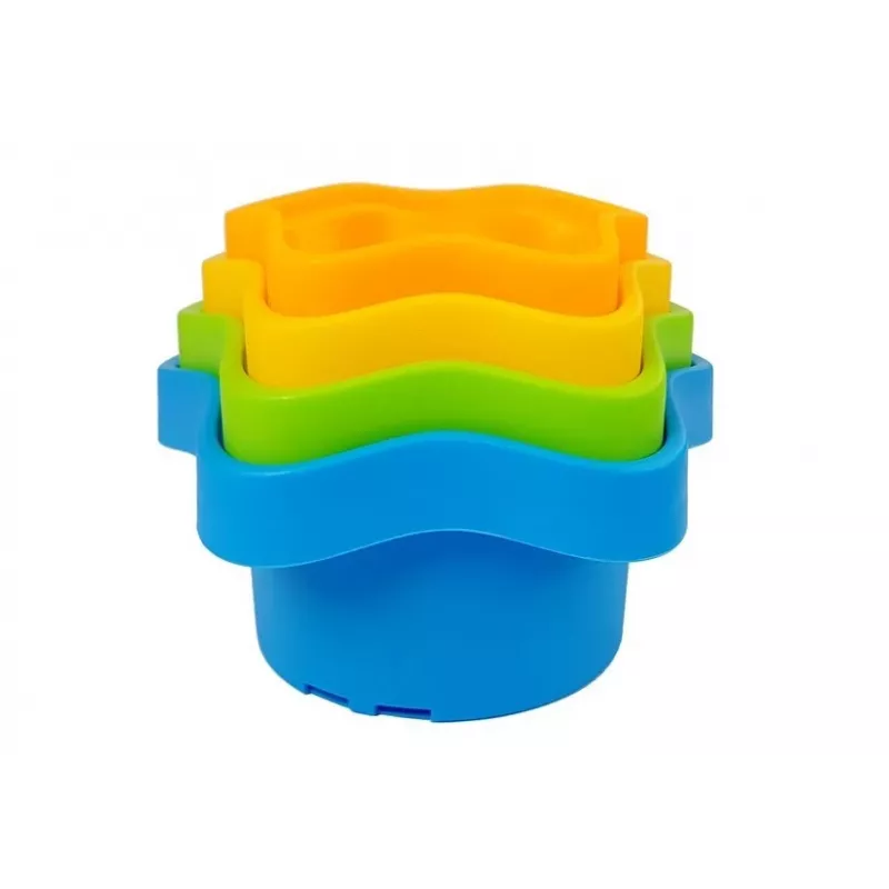 LEAN TOYS Piramīdas krūzītes mazuļiem Asterisks