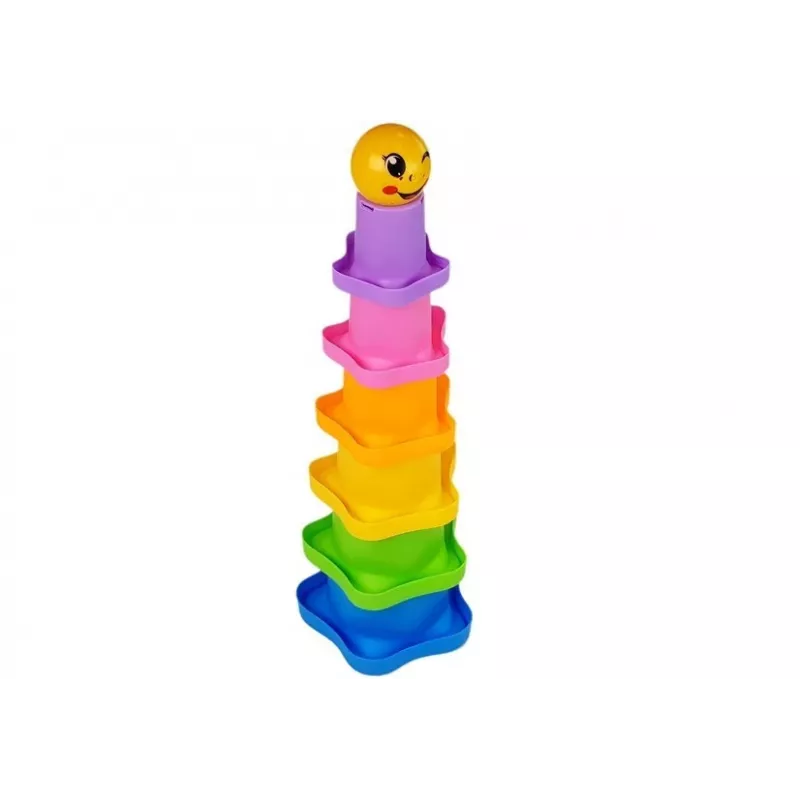 LEAN TOYS Piramīdas krūzītes mazuļiem Asterisks