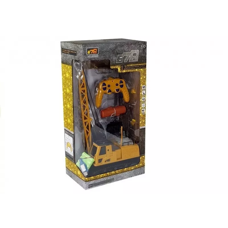 LEAN TOYS R/C celtnis ar kustīgu roku un gaismām