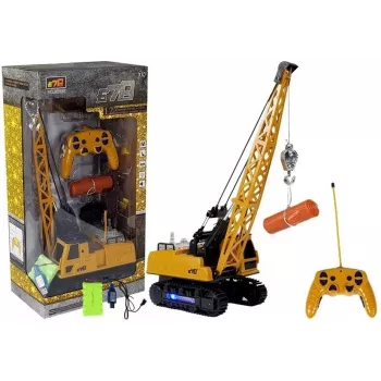 LEAN TOYS R/C celtnis ar kustīgu roku un gaismām