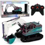 LEAN TOYS RC Crawler Excavator ar kustīgu roku un gaismām 1:14