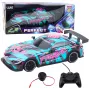 LEAN TOYS RC sacīkšu auto ar apgaismotu tirkīza virsbūvi, mērogs 1:16, 2.4 GHz tālvadība