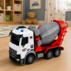 LEAN TOYS RC Remote Controlled Concrete Mixer Truck with Moving Bulb and Lights 1:14