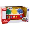LEAN TOYS Red Sensory Educational Board for Children - 12 Activities Wooden Busy Board