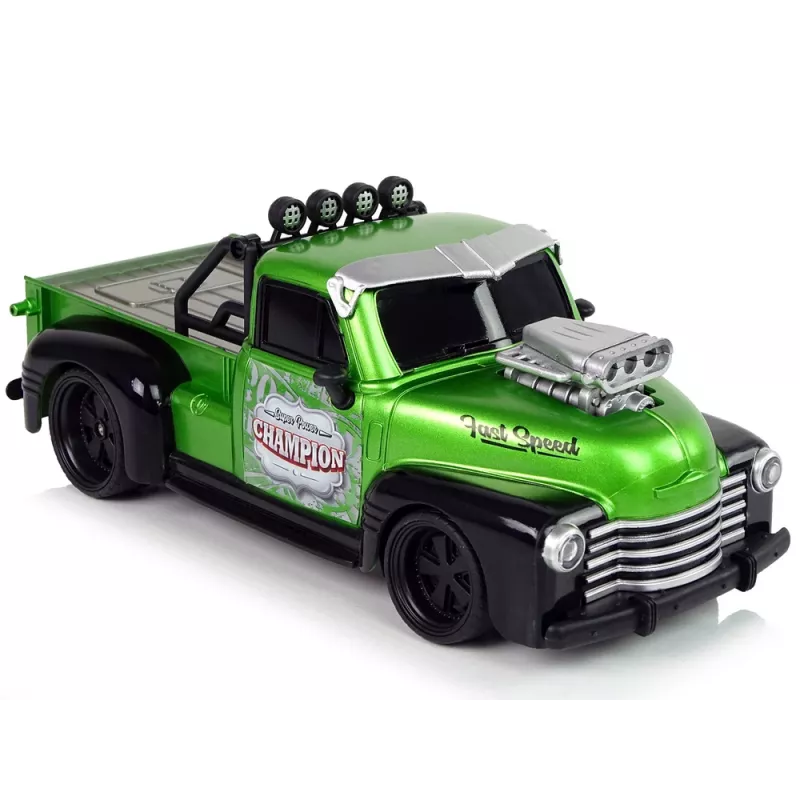 LEAN TOYS Remote Controlled 1:18 Green Pick-up Truck
