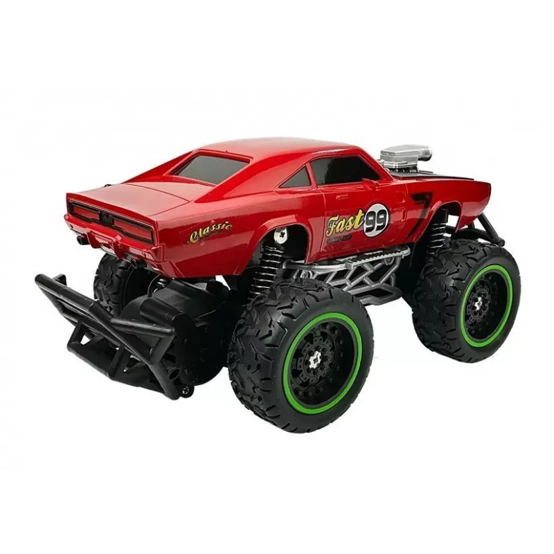 LEAN TOYS Remote Controlled Car Off-road R/C Red High Wheels
