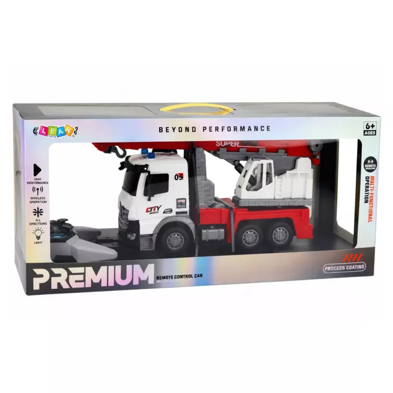 LEAN TOYS tālvadības celtņa kravas automašīna RC kustīgs rotējošs celtnis 1:14