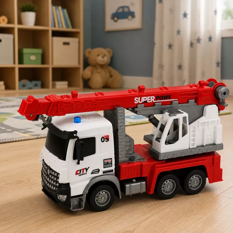 LEAN TOYS tālvadības celtņa kravas automašīna RC kustīgs rotējošs celtnis 1:14