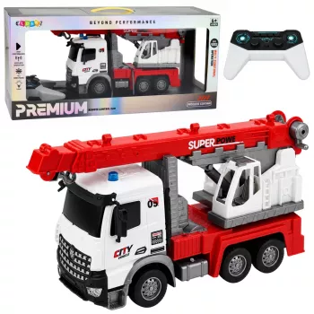 LEAN TOYS tālvadības celtņa kravas automašīna RC kustīgs rotējošs celtnis 1:14
