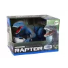 LEAN TOYS Ar vadību vadāms dinozaurs Velociraptor ar skaņu un rēcienu, zils