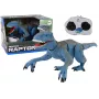 LEAN TOYS Ar vadību vadāms dinozaurs Velociraptor ar skaņu un rēcienu, zils
