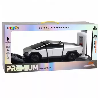 LEAN TOYS Remote Controlled Electric Pickup Truck 1:12 with Charging Station